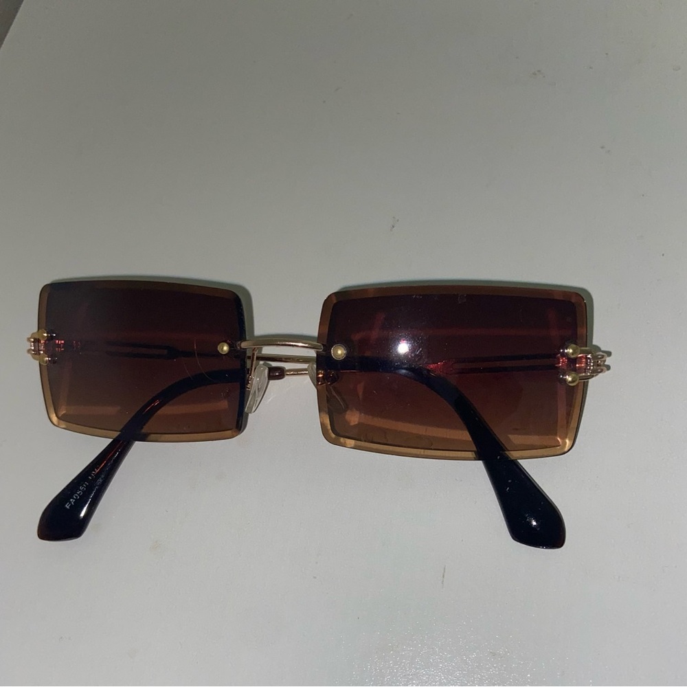Square Rim Brown Women's Sunglasses